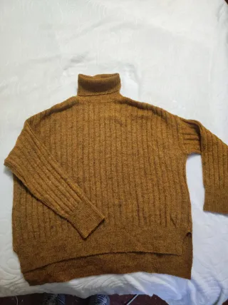 Jersey Cuello Alto Marrón y Amarillo Talla XS