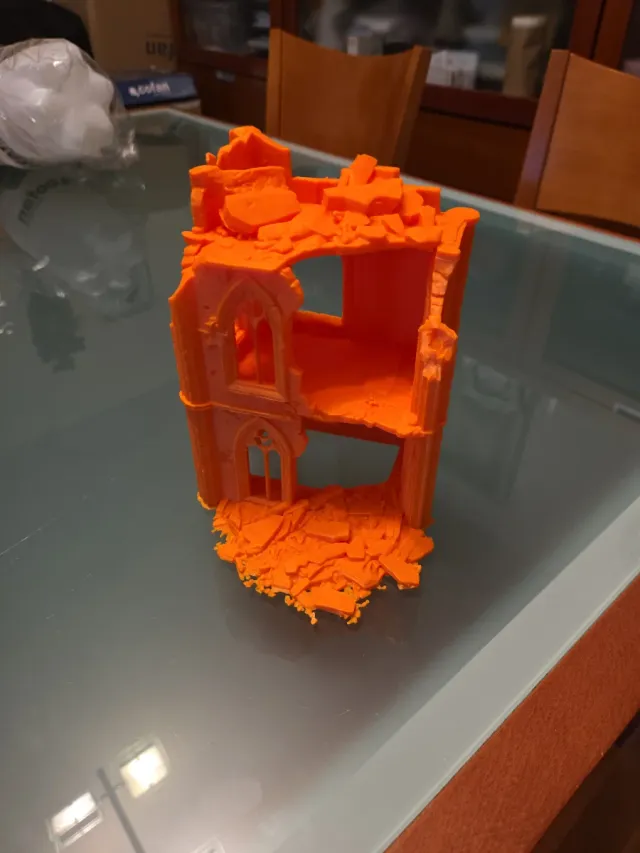 Escenografía War Game Naranja Ruinas