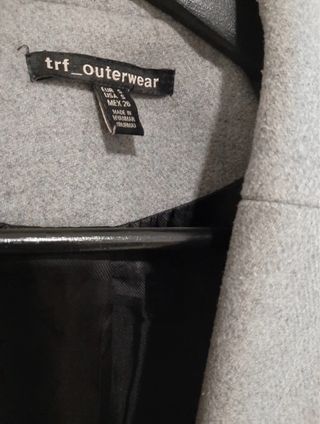 Abrigo largo gris Zara mujer