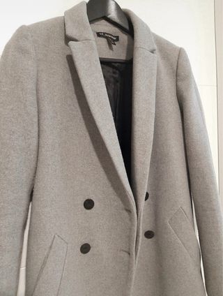 Abrigo largo gris Zara mujer