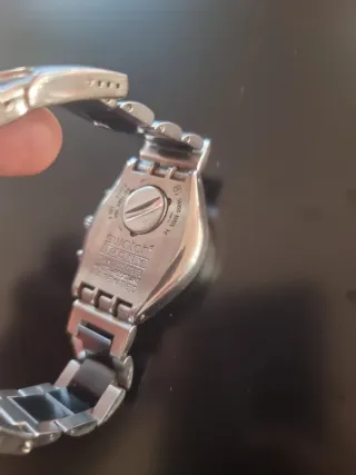 Reloj Swatch Irony Cronógrafo Azul Plateado