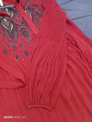 Blusón Pepe Jeans gasa plisada manga abullonada