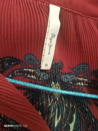 Blusón Pepe Jeans gasa plisada manga abullonada