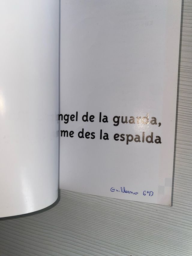 Ángel de la guarda, no me des la espalda