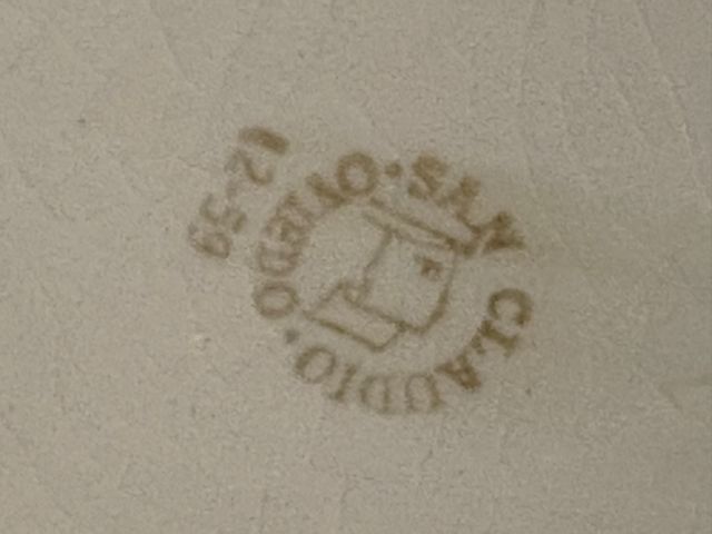 Sopera San Claudio Porcelana Antigua Flores Dorada