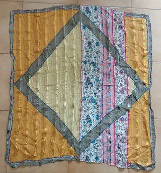 Foulard Jean Patou seta vintage multicolore