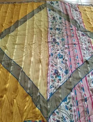 Foulard Jean Patou seta vintage multicolore