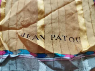 Foulard Jean Patou seta vintage multicolore