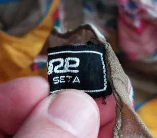 Foulard Jean Patou seta vintage multicolore