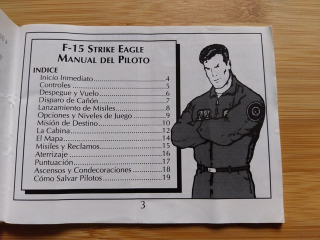 MANUAL F-15 STRIKE EAGLE SPAGNOLO ERBE GAME BOY