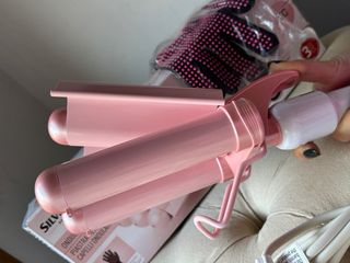 Onduladora SilverCrest Rosa y Blanca