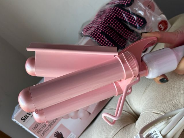 Onduladora SilverCrest Rosa y Blanca