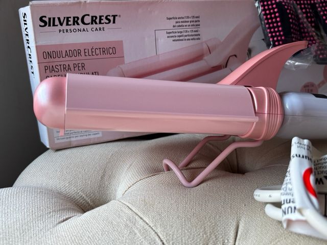 Onduladora SilverCrest Rosa y Blanca