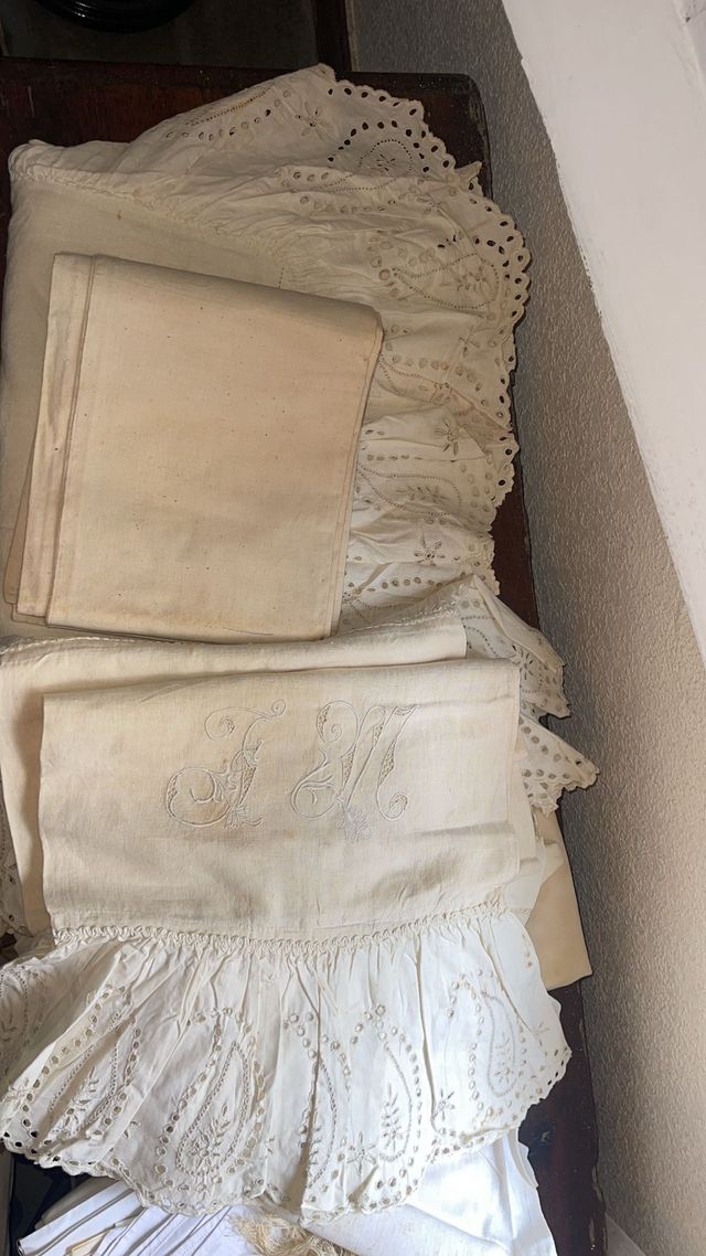 2 Sábanas Lino Francesas Antiguas