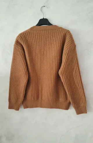 Cárdigan botones joya marrón