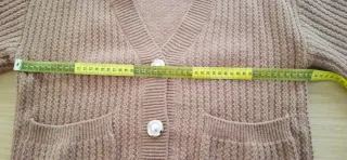 Cárdigan botones joya marrón