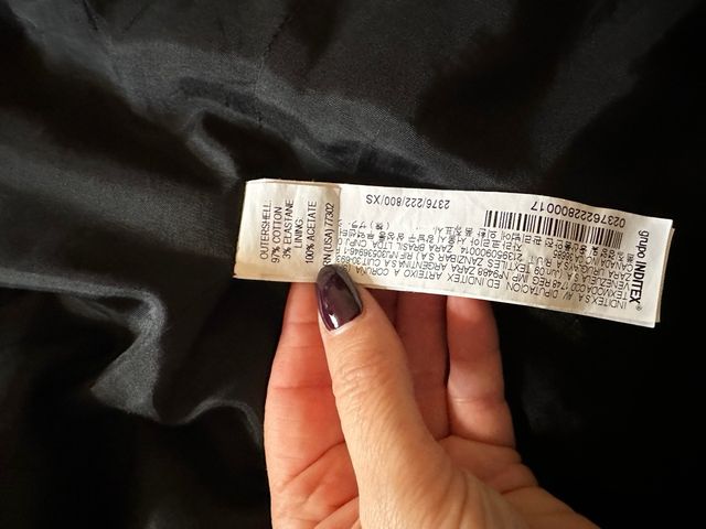 Blazer Zara Preto Tamanho XS