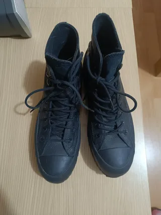 Botas Converse Piel Negra Talla 39