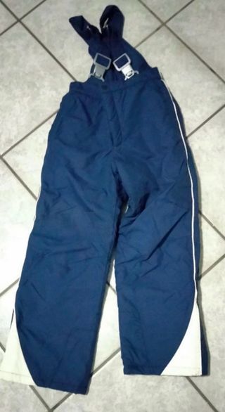 Pantalone sci bambino blu con bretelle