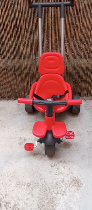 Triciclo passeggino rosso 3 ruote