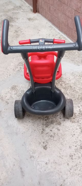 Triciclo passeggino rosso 3 ruote