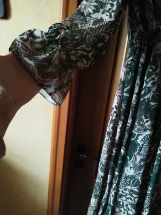 Vestito lungo verde fantasia