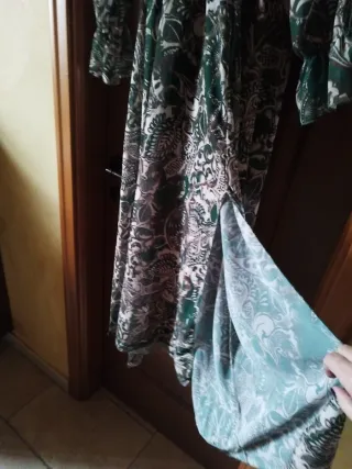 Vestito lungo verde fantasia