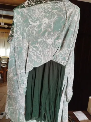 Vestito lungo verde fantasia