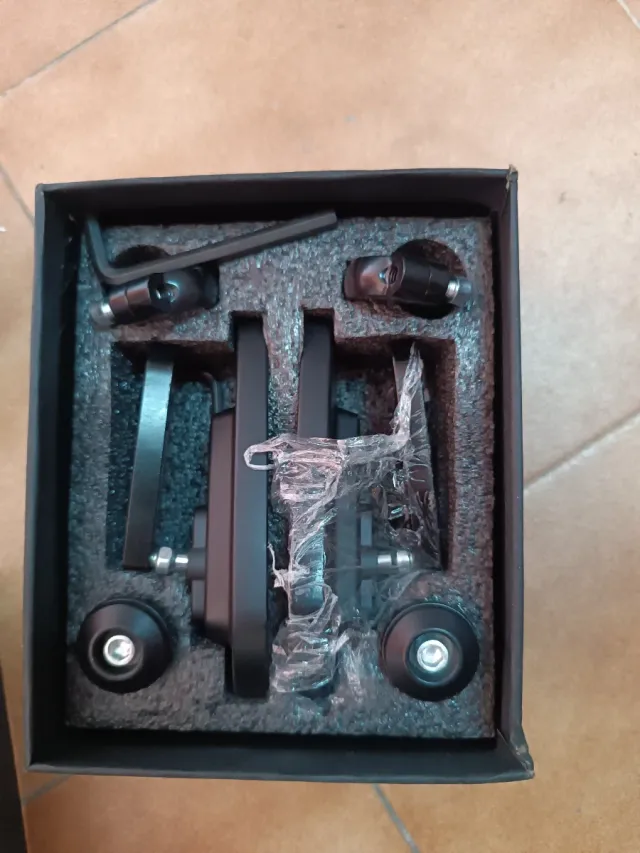 Retrovisor moto café race azul