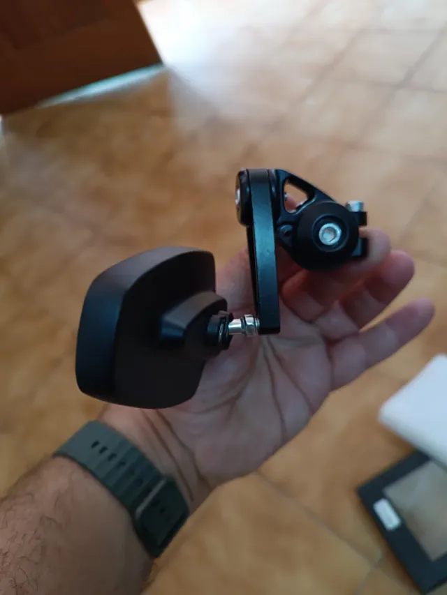 Retrovisor moto café race azul