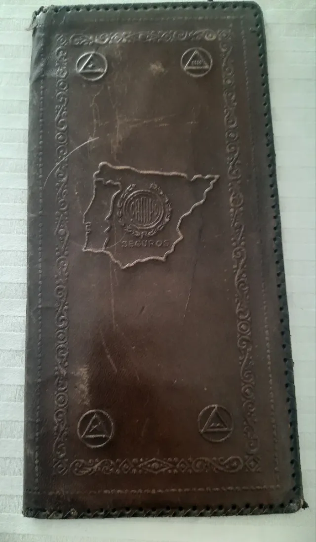 Portafolio  antiguo de piel MAPFRE Seguros Agrícol
