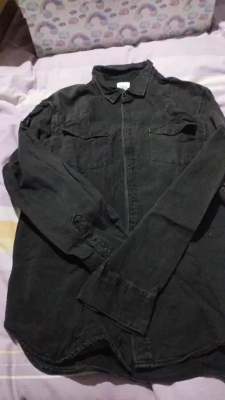Camisa vaquera ZARA negra talla L