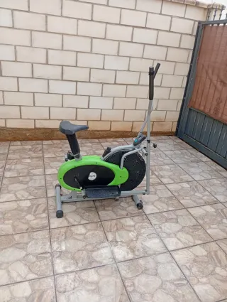 Bicicleta Estática Elíptica Verde