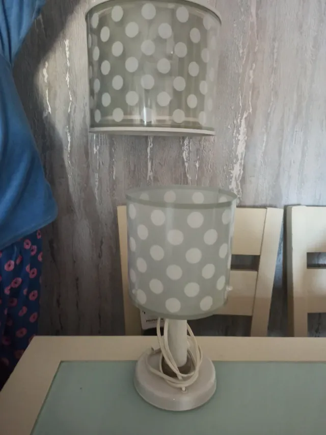 Lámpara colgante y de mesita a juego