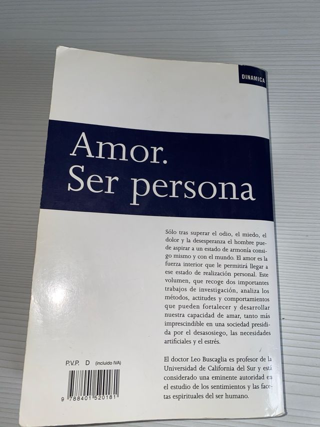 Libro Amor. Ser persona de Leo Buscaglia