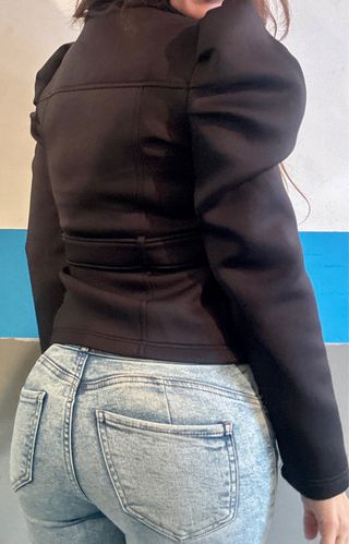 Chaqueta Zara Neopreno Negra Talla M