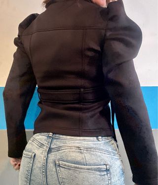 Chaqueta Zara Neopreno Negra Talla M