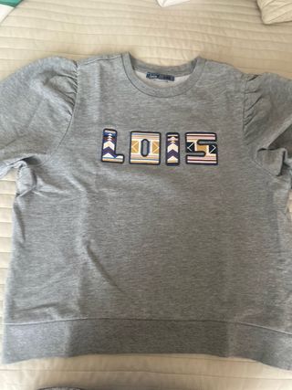Sudadera Lois gris con estampado
