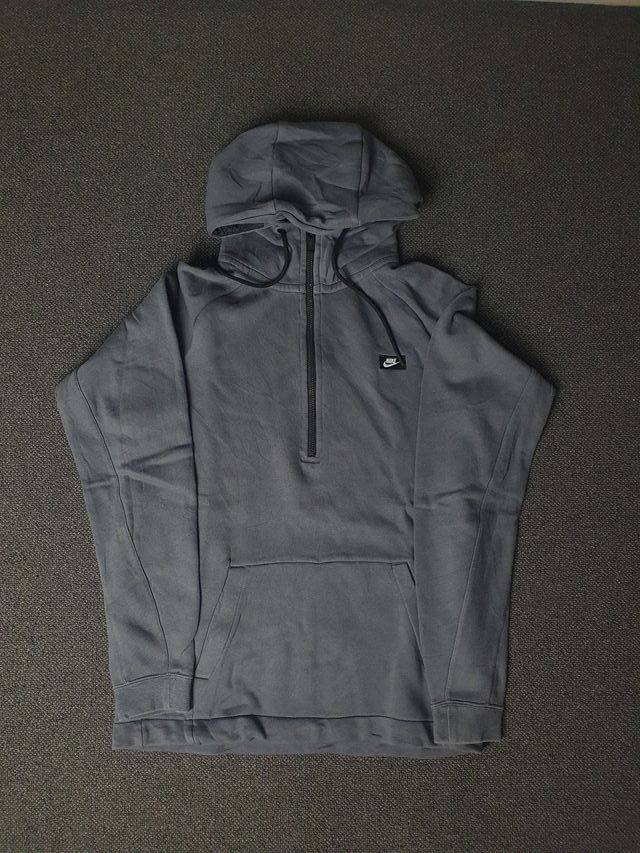Sudadera Nike Gris con Capucha Media Cremallera