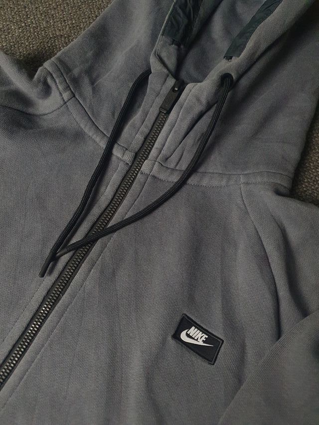 Sudadera Nike Gris con Capucha Media Cremallera