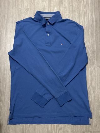 Camisa Polo Manga Larga Tommy Hilfiger Azul