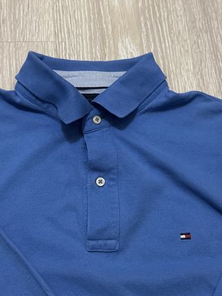 Camisa Polo Manga Larga Tommy Hilfiger Azul
