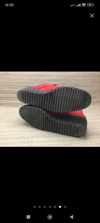 Botines Hírica Piel Gamuza Rojo