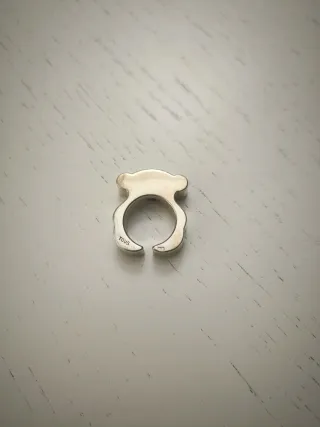 Anillo Tous Oso Plata Ajustable