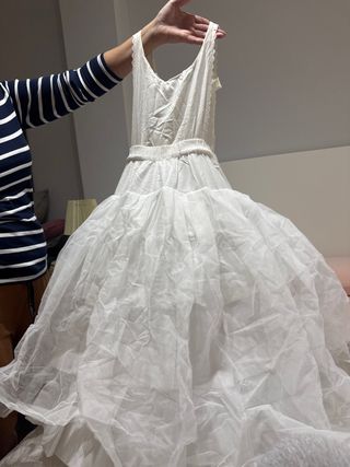 Cancán Fallera Niña Blanco