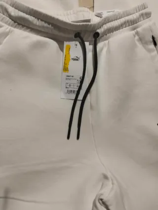 Pantalón chándal mujer Puma blanco wide legs