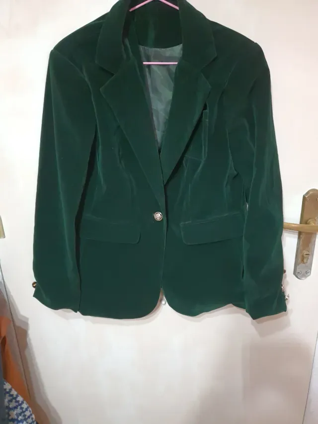 Chaqueta terciopelo verde