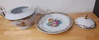 Zuppiera Limoges diam. 24cm con decori floreali