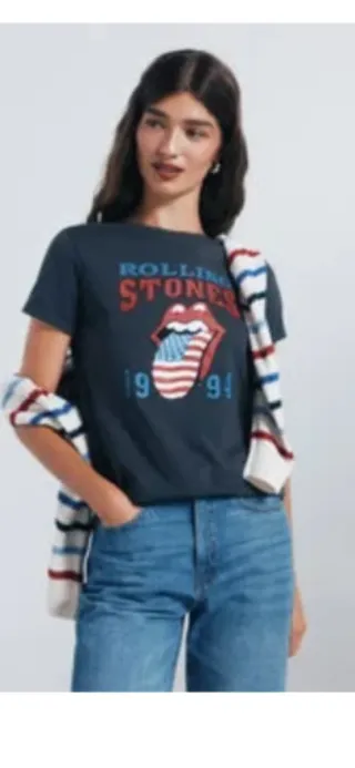 Camiseta Rolling Stones Talla M Negra NUEVA