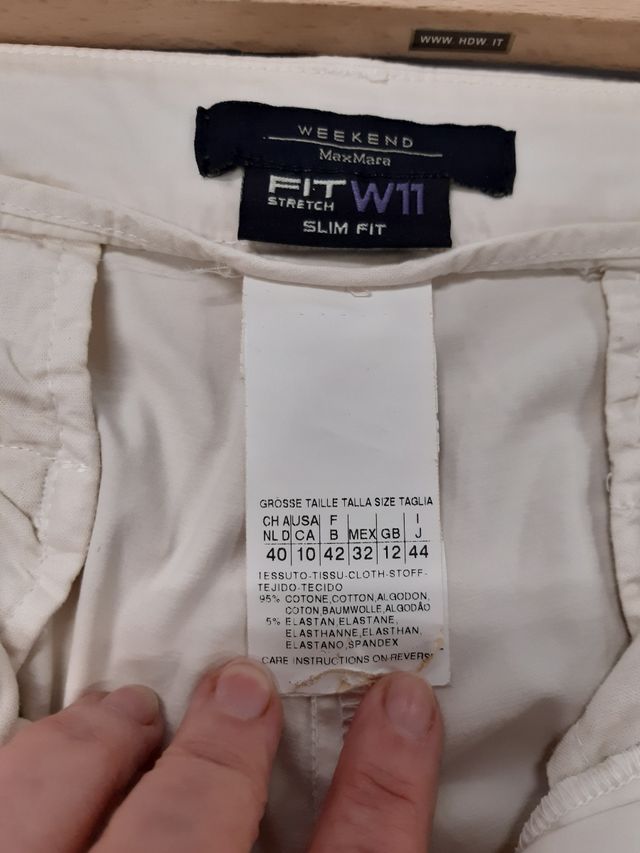 Pantaloni Max Mara donna tg 44 cotone elasticizzat